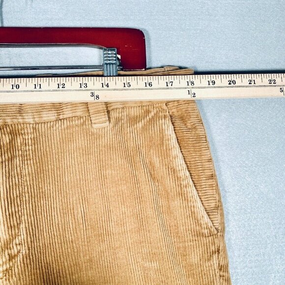Brooks Brothers Corduroy Pants 38x30 Tan Cotton Blend Clark Fit Chinos - Picture 7 of 12